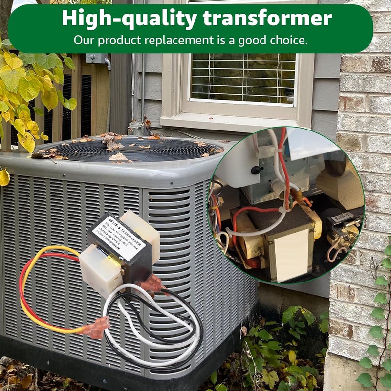 Norward 46-24124-06 HVAC Transformer Replacement for Rheem Furnace Parts, 40 VA 120/24V Channel 2 Hole Mount, 4011F-5 HVAC Furnace Transformer - Image 2